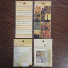 シール　フィルム風　コラージュベース　フレーム　英文フレーズ　おまとめセット☆