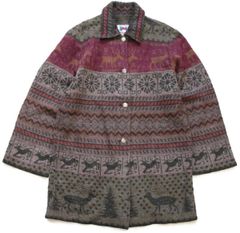 90s イタリア製 POKER 総柄 ネップ入り モックネック ジャガード 90s イタリア製 POKER 総柄 ネップ入り モックネック ジャガード