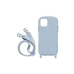 iFace Hang and iPhone 12/12 Pro ケース シリコンハード/ショルダーストラップ セット (ペールブルー) 【アイフェイス アイフォン12 12プロ 用 iphone12 iphone12pro 用 カバー ショルダー 】