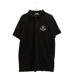 2024年最新】モンクレール MONCLER ポロシャツ 長袖 刺繍 ロゴ S 黒 