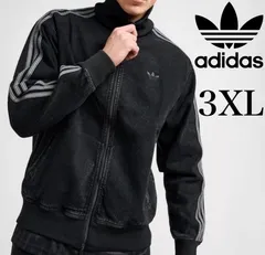 新品3XL⭐️adidas アディカラー デニムファイヤーバード トラックトップ ブラック