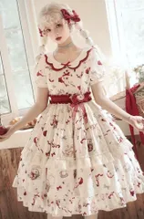 りんごモチーフ??可愛いロリータワンピース！女子会や普段着にもオススメ?