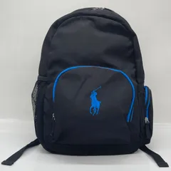 BN6464● Polo Ralph Lauren ポロラルフローレン ビッグポニー刺繍 リュック デイパック ブラック×ネイビー