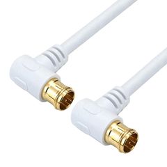 【在庫セール】対応】 【4K8K放送(3224MHz)/BS/CS/地デジ/CATV ホワイト 5m テレビ用 L字差込式/L字差込式 アンテナケーブル AC50-615WH ホーリック