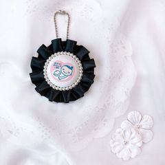 ハンドメイド　両面マタニティマーク　プリーツ　ブラック　完成品