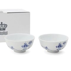新品 ロイヤルコペンハーゲン 2500 ブルーパルメッテ 018 ライスボウル ペア 11cm Royal Copenhagen Blue Palmette ギフト 結婚祝い プレゼント 贈り物 食器セット ギフトセット
