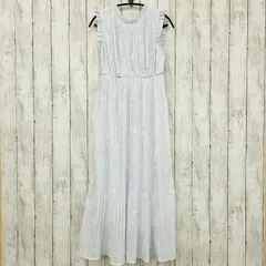 【 トッコクローゼット 】リボン＆フリル付きプリーツシフォン花プリントワンピ