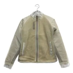 中古 レディース ユナイテッドアローズ UNITED ARROWS ブルゾン S 白 ホワイト ボア 重ね着風 ダブルジップ