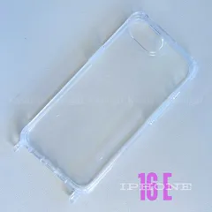 ストラップ用 iPhone16E ストラップホール付き クリア スマホ ケース 取り外し可能 落下防止 ショルダー クロスボディ iPhone 透明 スマホ ケース スマホケース KASUGAR No.110
