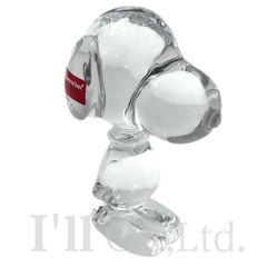 Baccarat　バカラ　スヌーピー　オブジェ　クリスタルガラス　クリア　ブランド小物　インテリア小物　置物　フィギュア　フィギュリン　キャラクター　カトゥーン　ピーナッツ　Peanuts【中古】【70840】