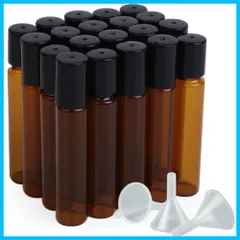 【数量限定】漏斗5個付き (10ml) 20本セット アトマイザー 遮光瓶 ロールオンボトル Chocople