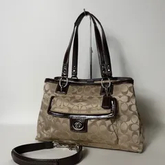 2509-40｜美品｜コーチ シグネチャー 2WAYバッグ ターンロック