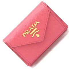 低価大特価PRADA 財布　プラダ　三つ折り　パース　ピンク　GERANIO 小物