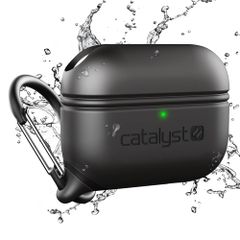 Catalyst 방수 케이스 AirPods Pro 2세대 AirPods Pro 1세대용 - 무선 USB-C 충전 대응 일체형 카라비나 부착 고낙하 보호 케이스 [블랙]