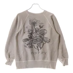 SAINT MICHAEL (セントマイケル) 24AW CREW SWT FLOWER GRAY フラワープリント クルーネック長袖スウェット トレーナー グレーSM-YS1-0000-032