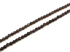 「1連 15cm」 スモーキークォーツ 128面カット 4mm パワーストーン バラ売り 天然石 パワーストーン 連売り ビーズ