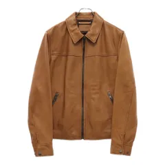 COACH (コーチ) Leather Blouson Jacket レザーブルゾンジャケット ブラウン F85841 sadのサムネイル