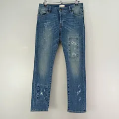 RED VALENTINO レッドヴァレンティノ イタリア製 ロゴボタン ロゴスタッズ スキニージーンズパンツ ダメージ加工 裏当て サイズ25 デニム usedのサムネイル
