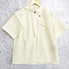 人気♫極美品★ユナイテッドトウキョウ　ブラウス　FREE ジャガードカットデザインブラウス(FREE WHITE): : ウィメンズ