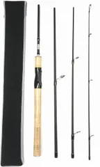 お得！Store 6.6ft スピニングパックロッド4ピース MH シーバスロッド バス釣りロッド ロックフィッシュロッド トラウトロッド 6.6フィート スピニングロッド(ブラック,  6.6ftスピニングパックロッド4ピース(M)のサムネイル