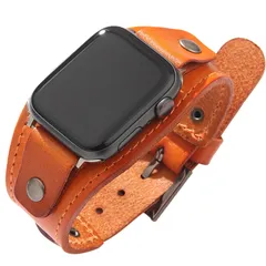 【新着商品】PENGUINFLY Apple Watch バンド アップルウォッチ ベルト 45mm 44mm 42mm 41mm 40mm 38mm 49mm iWatch Series 8 7 SE 6 5 4 3 2 1 ウルトラ ultra レトロ 牛