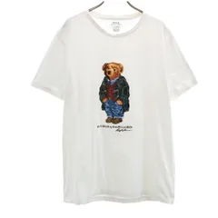 POLO RALPH LAUREN ポロラルフローレン ポロベア 半袖 Tシャツ L ホワイト カスタムスリムフィット メンズ 古着