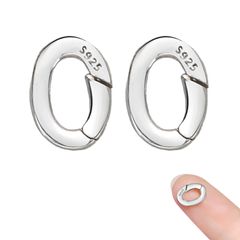 新品 カラビナ 丸 2個シルバー925製 ネックレス 留め具 パーツ ハンドメイド DIY 銀 ネックレス ブレスレット アクセサリー 輪っか 金具 キーホルダー リング リング