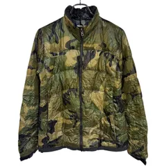 B033 THE NORTH FACE ザノースフェイス ダウン ジャケット アウター アウトドア 迷彩 ミリタリー 携帯用 収納袋 レディース XL