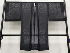 袋帯 蝶 花柄模様 金銀糸 銀色 振袖 KO-1248 平和屋着物◎六通柄袋帯 籬舞蝶花文 金銀糸 正絹 逸品