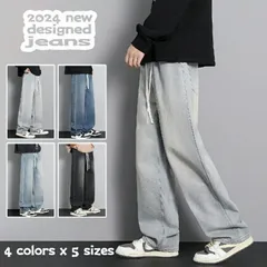 【新品、未使用☘】ジーンズ メンズ デニムパンツ 大きいサイズ 春夏秋 メンズジーパン ゆったり ストレート カジュア ワイドパ