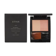 ETVOS エトヴォス ミネラルプレストチーク SPF20 PA++ 本体 ティーベージュ 4.5g パウダーチーク 血色感[定形内郵便]