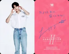 【中古】コレクションカード(男性) THE BOYZ/ヒェンジェ(HYUNJAE)/裏面印刷サイン、メッセージ入り/「THE BOYZ WORLD TOUR：ZENERATION II IN JAPAN」SS席・S席特典オリジナルグッズ トレカ(大阪城ホール)