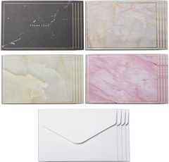 HOMARI メッセージカード レターセット グリーティングカード ミニサイズ 二つ折り 4色20枚セット 封筒付き Ｅ 4色セット( ミニサイズ 4色セット)