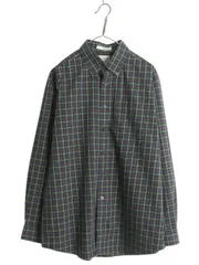 【お得なクーポン配布中!】 エルエルビーン チェック 長袖 ボタンダウン シャツ メンズ L コットン 長袖シャツ BD ポケット付き マルチカラー ノーアイロン カジュアル