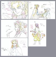[중고] 엽서 원화 엽서 세트 B [TV 애니메이션 귀멸의 칼날 무한 열차편 × ufotable Cafe × 마치아 소비 CAFE]