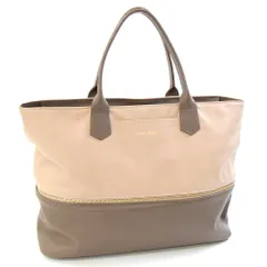  ロンシャン ハンドバッグ ピンクベージュ レザー 中古