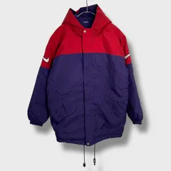 ☆NIKE☆90s☆ナイキ☆ナイロンジャケット☆中綿入りジャケット☆スウォッシュロゴ☆レッド☆パープル☆L相当☆B25M