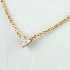 スタージュエリー STAR JEWELRY ハートモチーフ デザインネックレス YG イエローゴールド メレダイヤ ペンダント ミステリアスハート ネックレス K18 ダイヤモンド レディース 【中古】