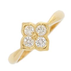 0.34ct/NINA RICCI ニナリッチ フラワーモチーフ ダイヤモンド リング・指輪/K18YG/750-2.5g/13号/#53/イエローゴールド【♀】【N】【レディース】★■556769【中古】