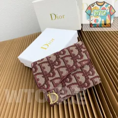 【今日特価】Dior ロータス ウォレット, オブリークプリント, 馬鐙「D」チャーム付き, コンパクトで実用的なデザイン！[本日特価|新品未使用品]-WT0輸入