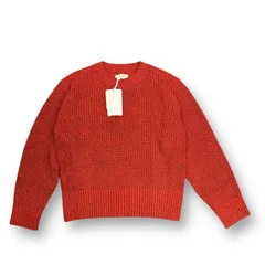 定価41800円 新品 Ernie Palo Cotton Silk P/O Rib Knit コットンシルク プルオーバー リブニット セーター アーニーパロ EP05KN02  レッド系 48  72655A3のサムネイル