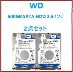 ③-SF07 WD Blue 500GB SATA HDD 2.5インチ 2点セット