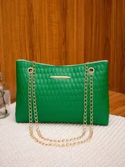 バッグ レディース ショルダーバッグ エンボスレザーハンドバッグ チェーンストラップ付き ショルダーバッグやクロスボディバッグとしても使える レディースファッション