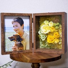 フォトフレーム ❤︎ 陶器 薔薇 上品 写真立て ブライダル 花 ピンク
