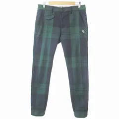 パーリーゲイツ PEARLY GATES 美品 チェック パンツ スラックス ゴルフ ウエア 4 緑 053-313313 0117のサムネイル