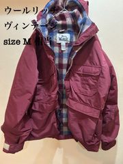 希少Vintage【Woolrich】白タグ ビンテージ ウールリッチ 65/35 コットンナイロン ライナー　マウンテンパーカー バーガンディ