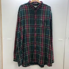 L.L.Bean エルエルビーン 長袖シャツ ネルシャツ ボタンダウンシャツ チェック柄 クリスマスカラー SAIVADOR製 メンズ グリーン レッド イエロー