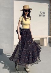 ロング スカート 即購入OK レディース 夏 花柄 ハイウエスト ウエストゴム ふんわり 着痩せ 体型カバー Aライン ロングスカート 涼しい ゆったり 美脚 普段着 通勤 通学8935 zhangban255