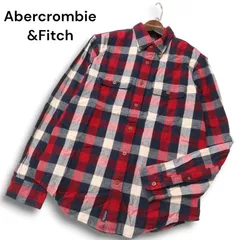 Abercrombie&Fitch アバクロンビー＆フィッチ 秋冬★ チェック フランネル 長袖 ボタンダウン シャツ Sz.S メンズ