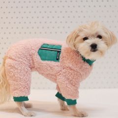 メルカリ 犬服 S Mサイズ ボア ポケット フリース ロンパース 小型犬 中型犬 冬 軽量 doggystar ドッギースター